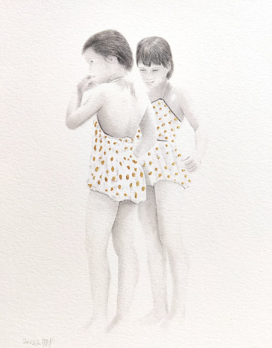 מיכל ורותי - הדפס מוזהב